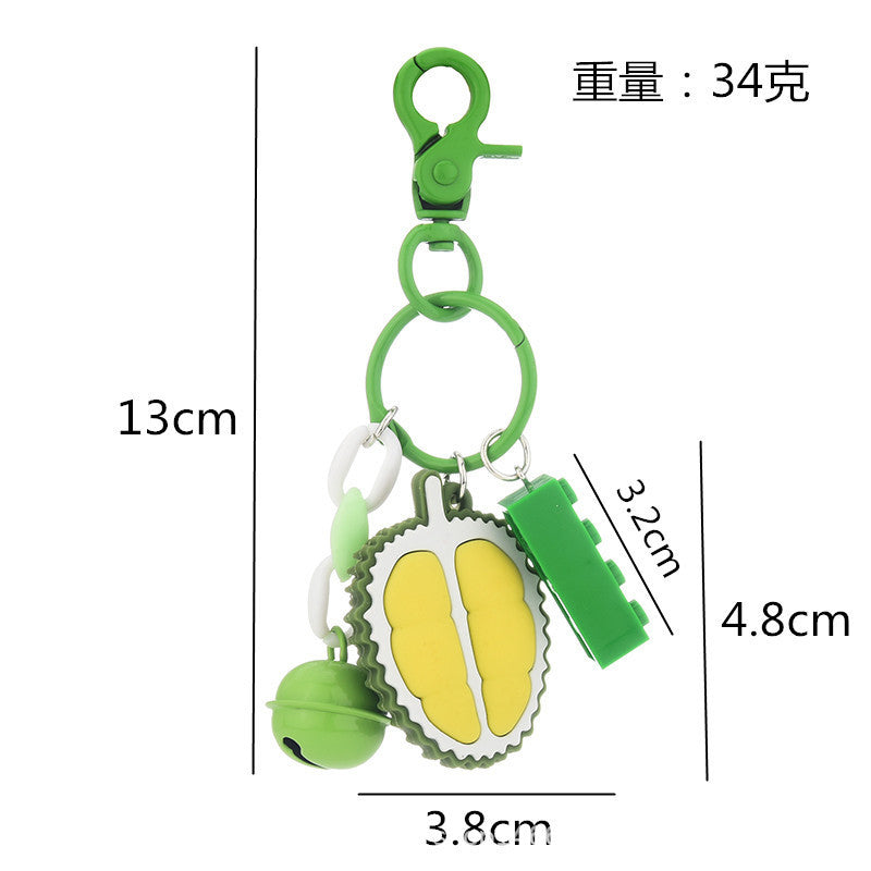 Wholesale Creative Food Simulation Fries Popcorn Keychain Small Pendant Soft Glue